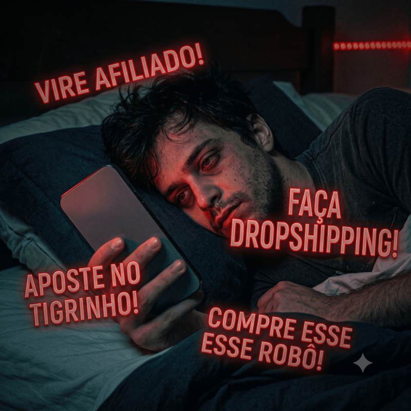 Gritaria dos gurus do digital: afiliado, dropshipping, robôs, apostas